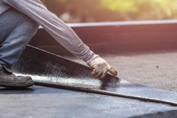Professional Basement Waterproofing technician working in New Ross, IN